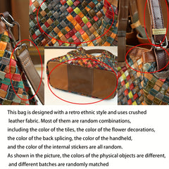 Vintage Woven Leather Tote Bag by Snagg A Bag