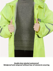Men’s Double Layer Long Raincoat with Hood by Snagg A Raincoat