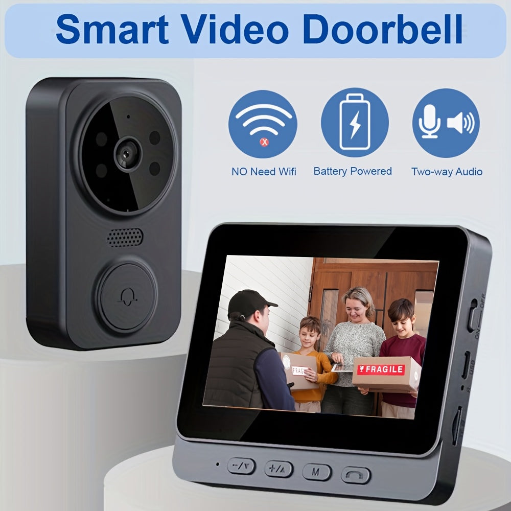 Smart Video Doorbell – 1080P HD Camera with 4.3″ Screen by Snagg A Doorbell Camera