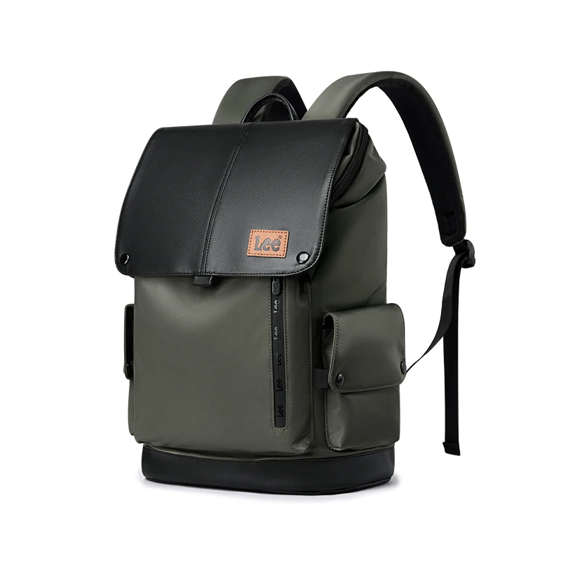Leather Flip Backpack 20–35L – Business Commuter & School Laptop Rucksack