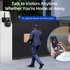 2K Solar Solar Powered WiFi Security Camera – 10X Zoom, 360° View by Snagg An Outdoor Camera