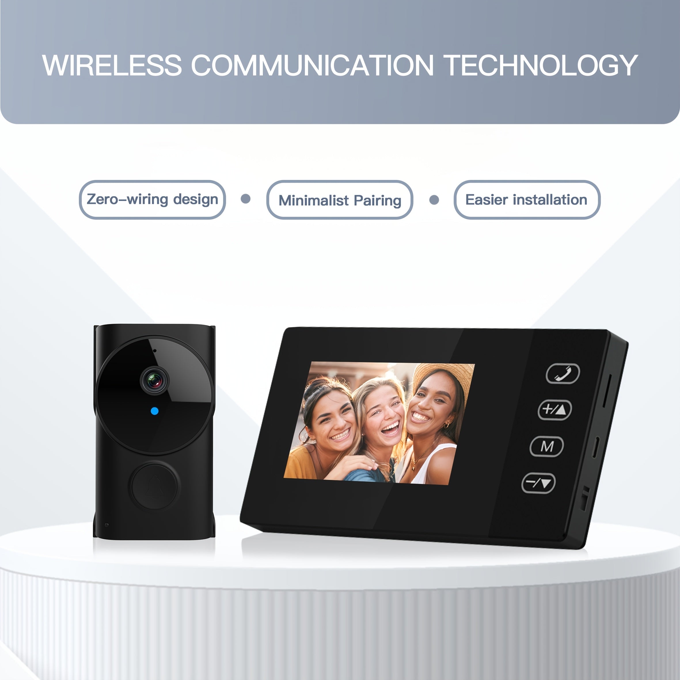 Video Doorbell Intercom System 10.9cm Screen with Infrared Night Vision by Snagg A Doorbell Camera