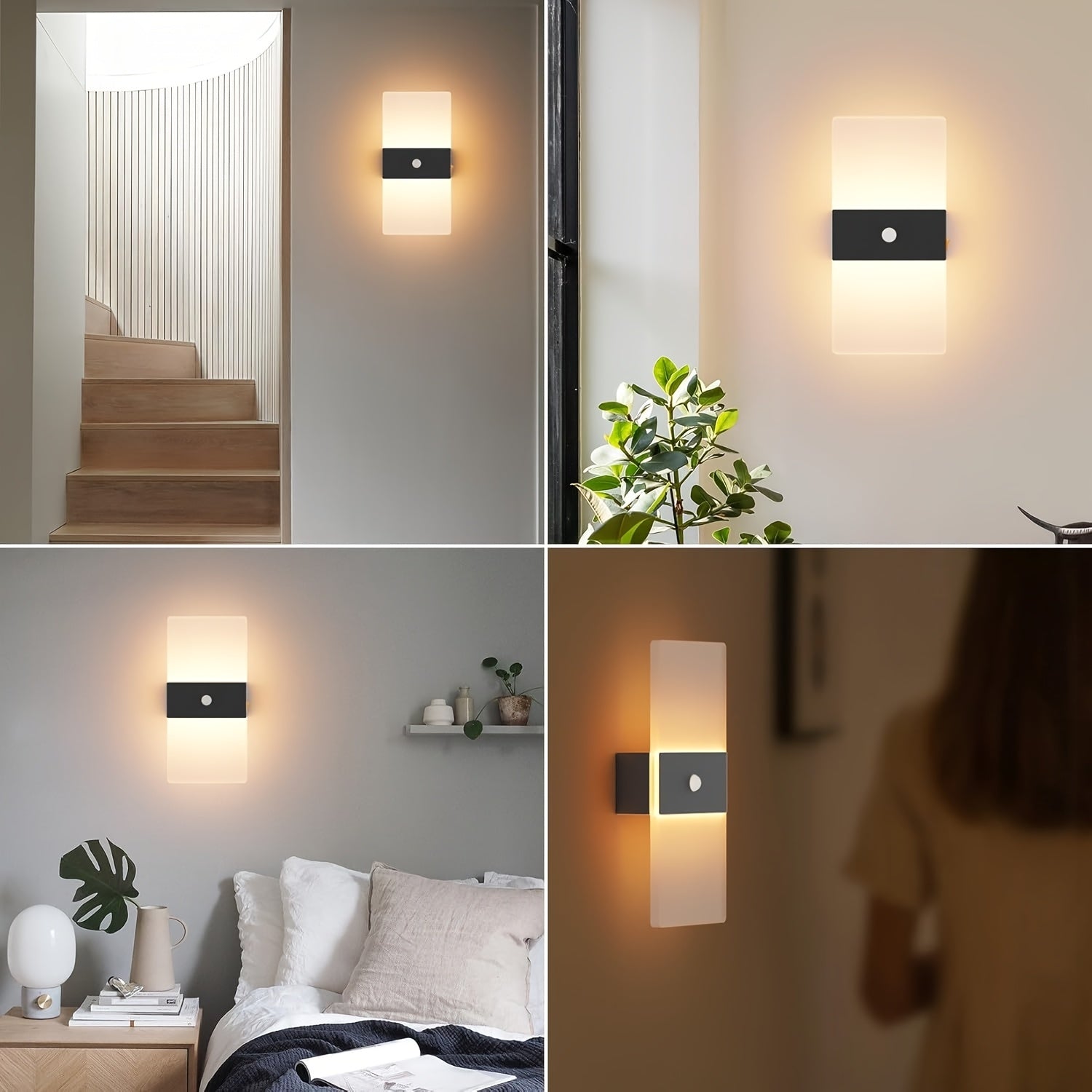 2pcs Rechargeable Magnetic Night Lights by Snagg A Wall Light