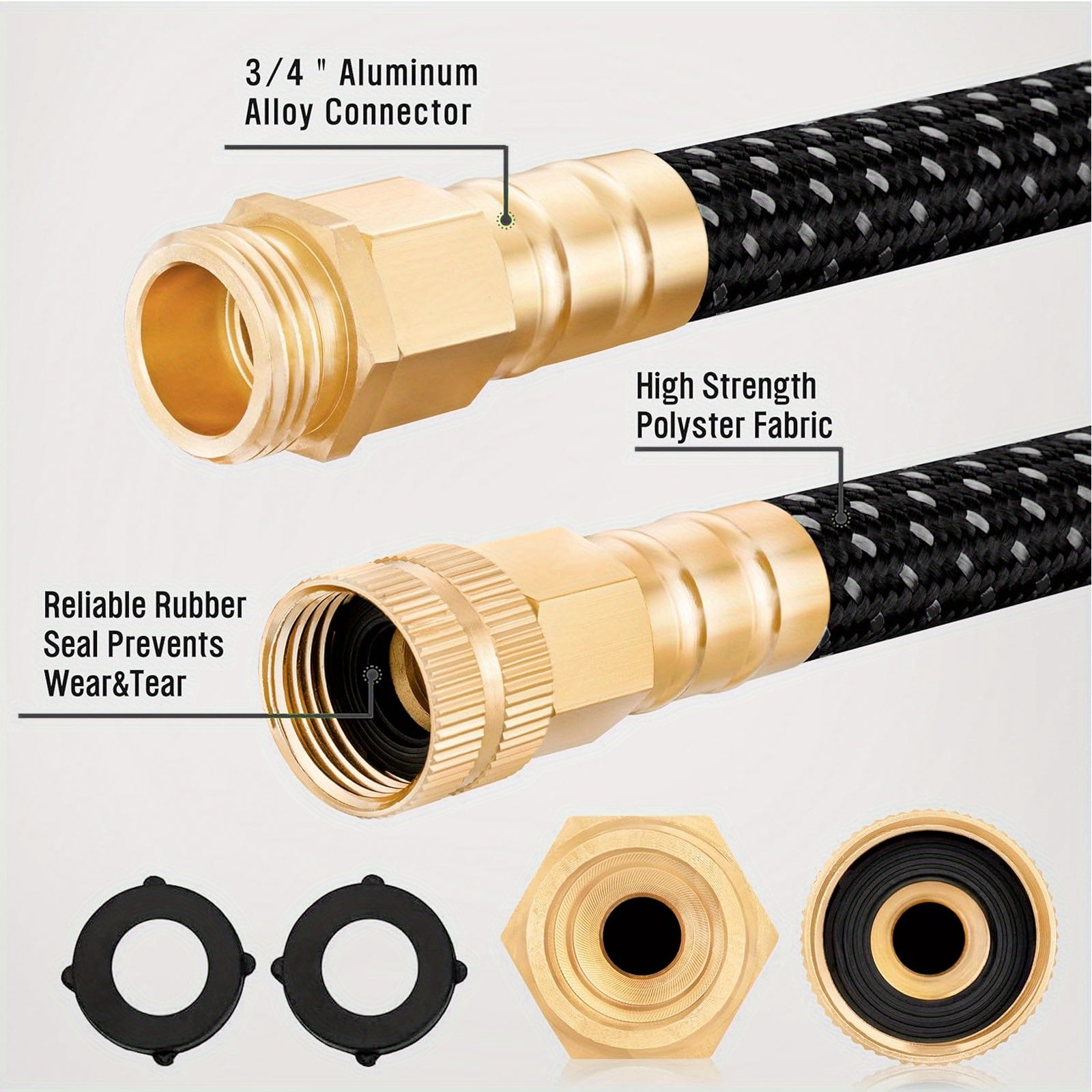 Heavy Duty Expandable Soft Rubber Garden Hose by Snagg A Garden Hose