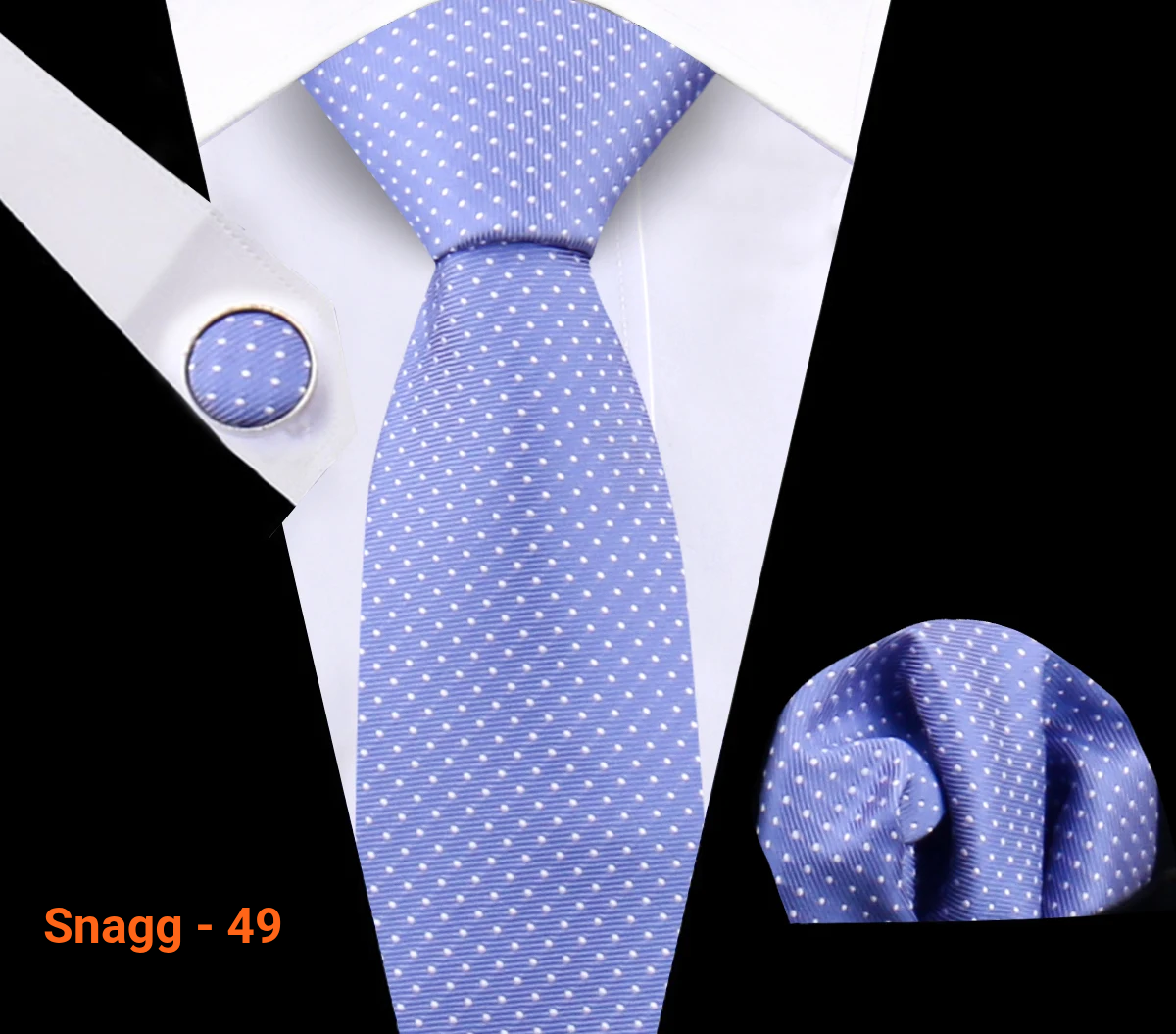 Classic Plaid Tie Set for Men - Necktie with Matching Pocket Square & Cufflinks - Snagg - 49 - Others In Fashion