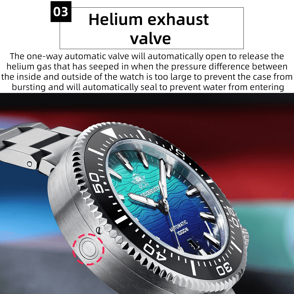 Automatic Classic Diver’s Watch – Sapphire Crystal Ceramic Bezel BGW9 Luminous “Fire Cloud” Dial - Men’s Watches