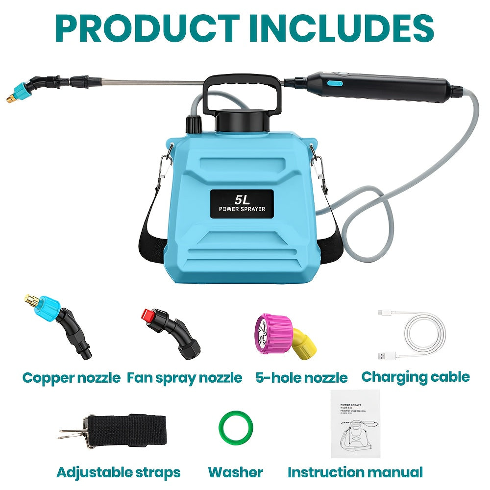 5L USB Rechargeable Electric Sprayer – Portable Watering & Pest Control