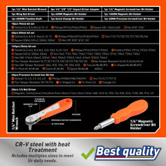 258pcs Screwdriver & Bit Set - SnaggIt