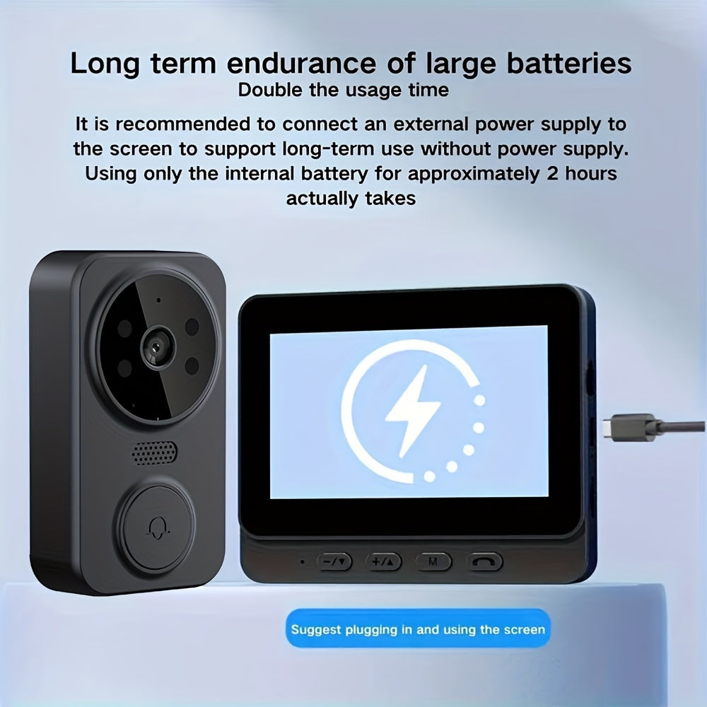 Smart Video Doorbell – 1080P HD Camera with 4.3″ Screen by Snagg A Doorbell Camera