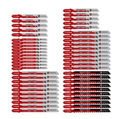 HSS Jigsaw Blades Set 30/50pcs | Assorted T-Shank Replacement Blades for Wood Plastic Metal Cutting
