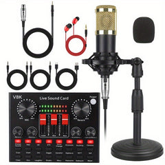 V8K Sound Card & Condenser Microphone Set by Snagg An Audio Mixer