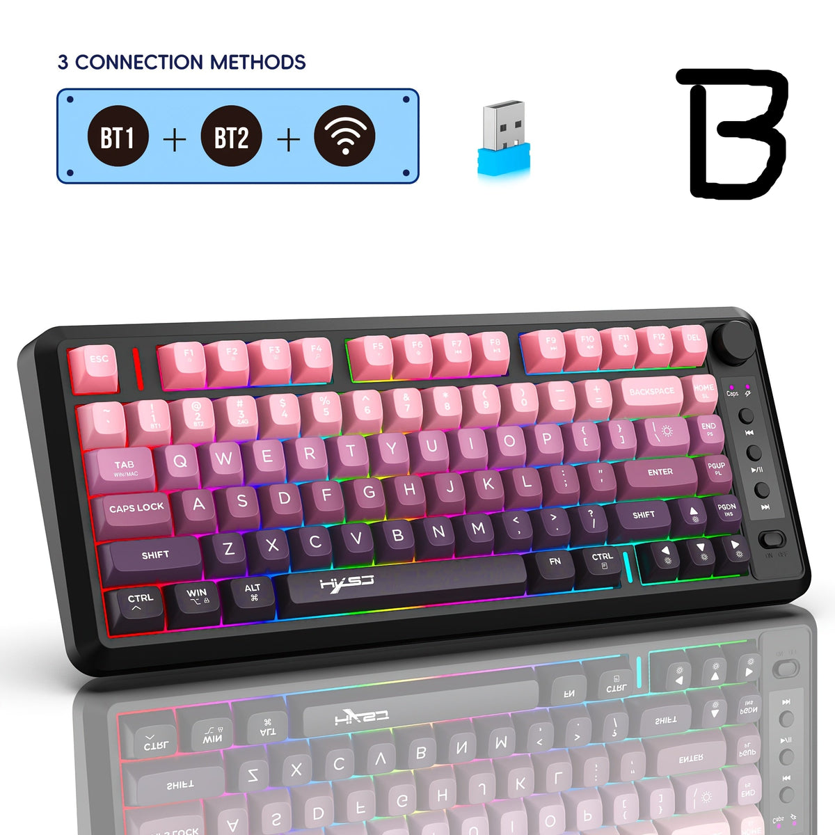 81 Key Wireless Keyboard Type-C Charging & Rechargeable Battery for PC & Mac by Snagg A Keyboard