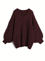 Plus Size Women’s V-Neck Sweater by Snagg A Top