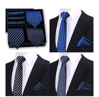 Formal Men’s Tie Collection — 3 Luxury Neckties & Handkerchiefs