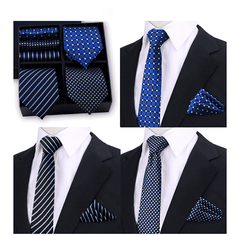 Formal Men’s Tie Collection — 3 Luxury Neckties & Handkerchiefs - Others In Fashion