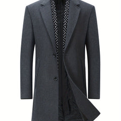 New Fall/Winter Men’s Wool Coat with Scarf Collar by Snagg A Coat