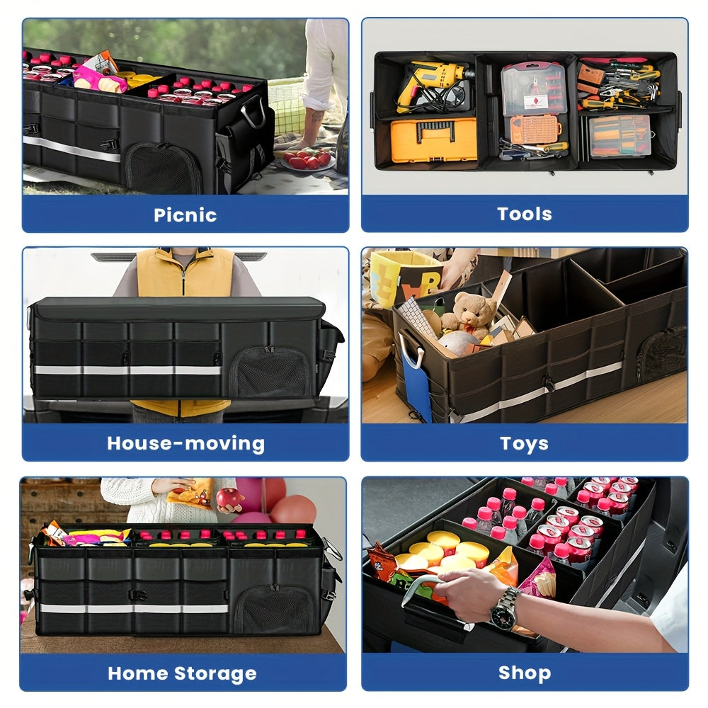 Large Capacity Car Trunk Organizer with Lid by Snagg A Storage Box