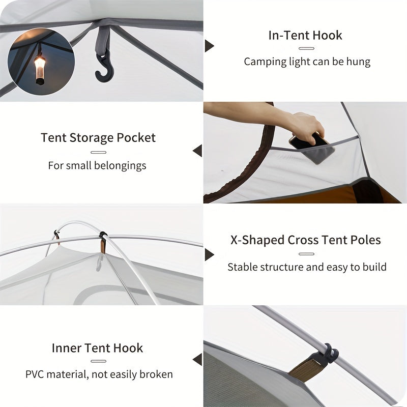 2 to 3 Person Ultralight Hiking Tent by Snagg A Camping Tent