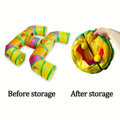 Four-Exit Large Cat Play Tunnel by Snagg A Cave