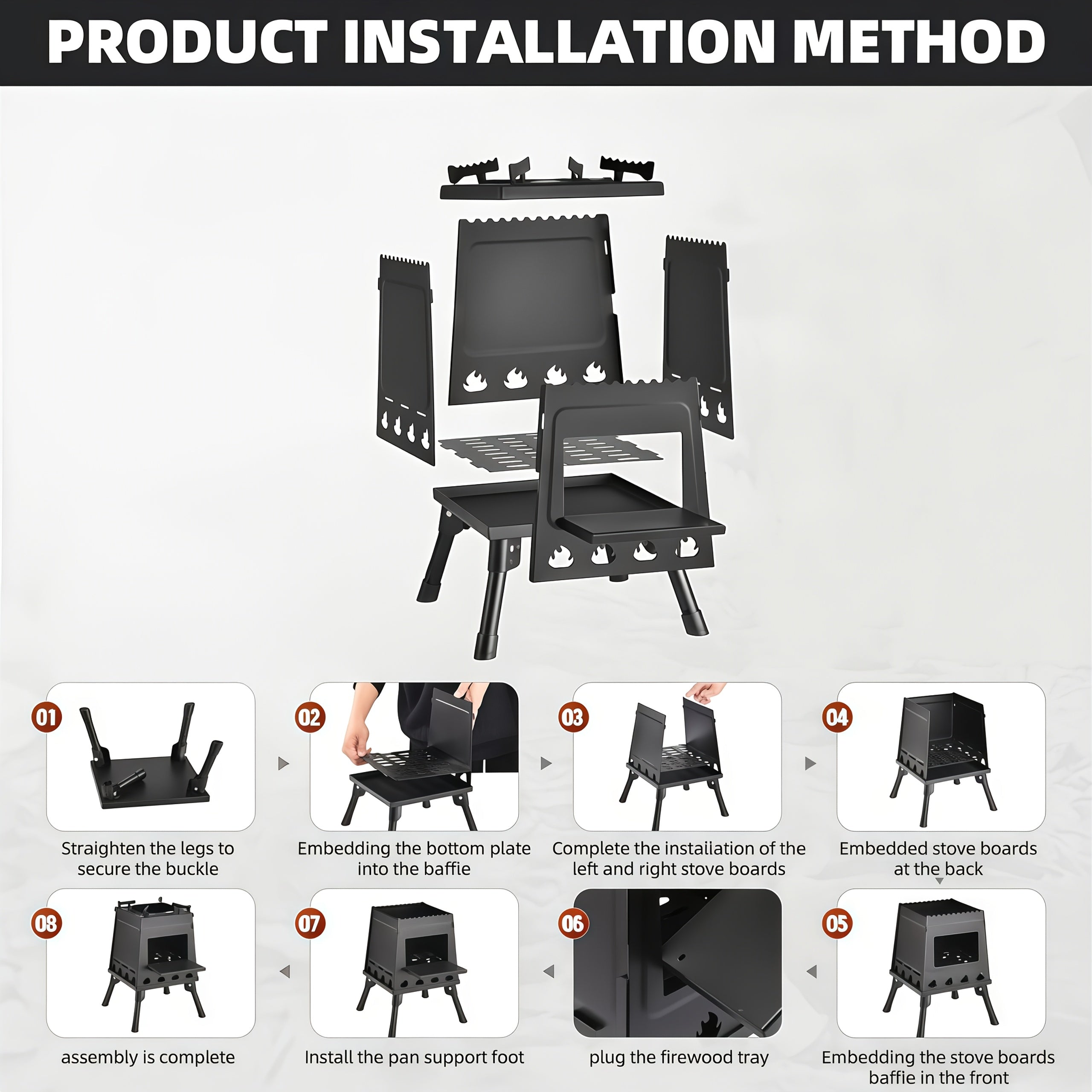 Outdoor Camping Folding Portable Firewood Stove by Snagg A Stove