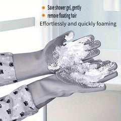 4pcs Pet Bathing & Grooming Gloves - SnaggIt