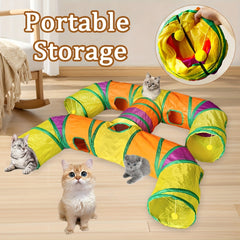 Four-Exit Large Cat Play Tunnel by Snagg A Cave
