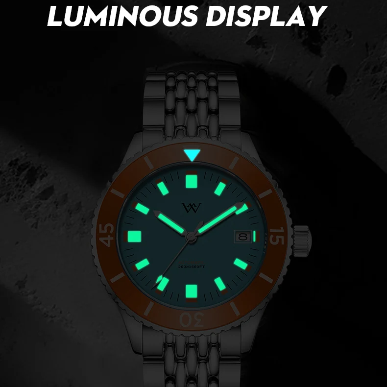 Automatic Mechanical Diver Watch – NH35 Ceramic Bezel | Sapphire AR Glass | 200M Waterproof - Men’s Watches