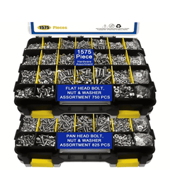 1575 Piece Stainless Steel Bolt Nut & Washer Assortment - 1575pcs (yellow) - Power Tools Gadget