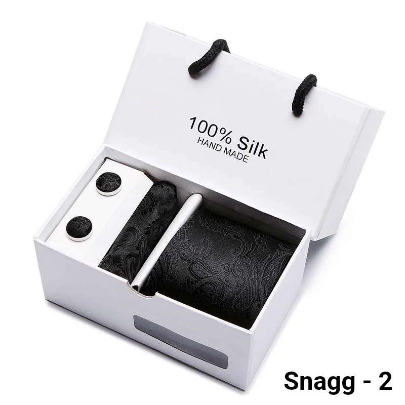 Luxury Silk Paisley Tie for Men — Extra-Long Woven Jacquard Necktie Suits & Weddings - Snagg - 2 - Others In Fashion