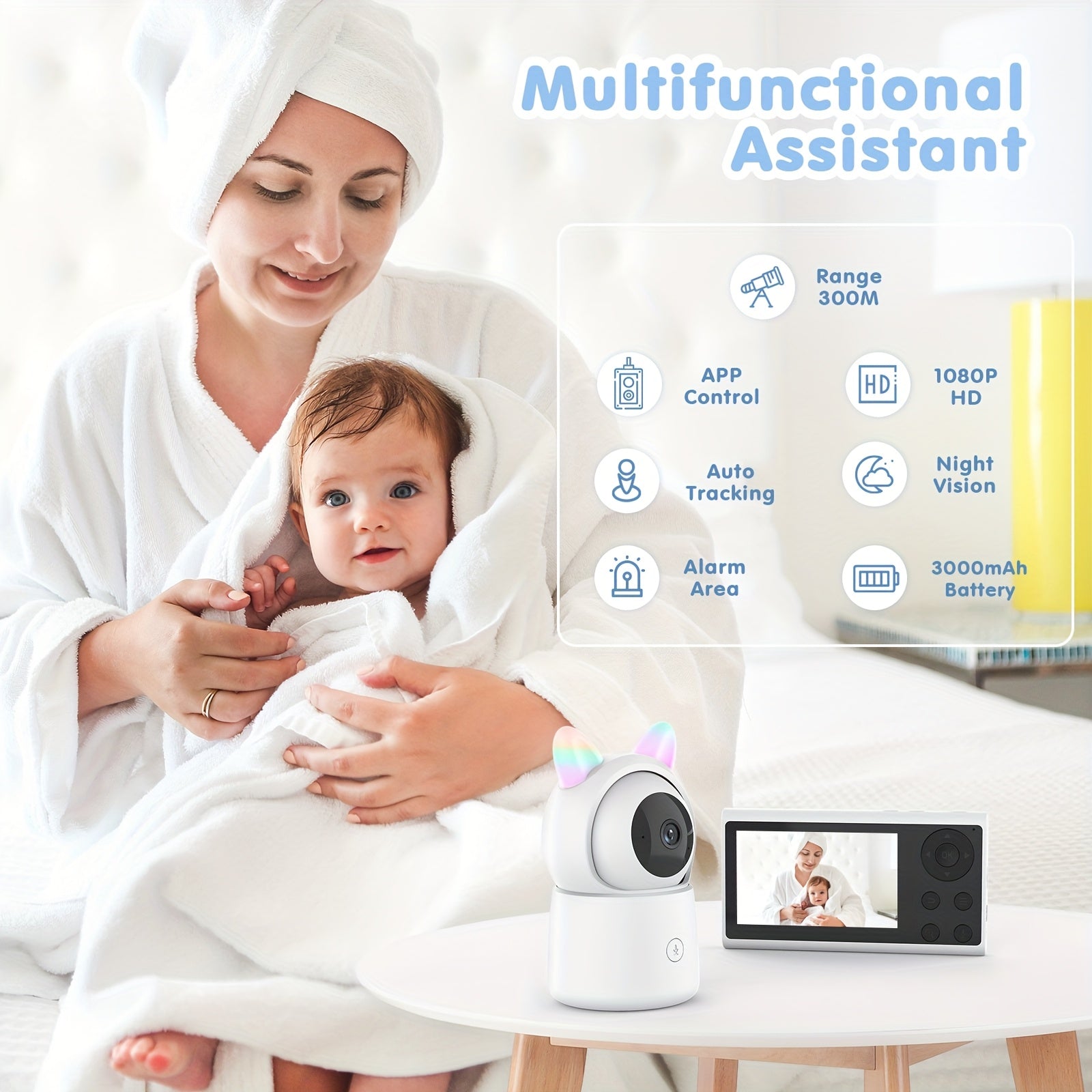 Baby Monitor with 4.3″ Screen – No WiFi Required by Snagg An Indoor Camera