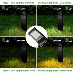 2 Pack Adjustable Warm/Cool White LED Solar Path Lights by Snagg An Outdoor Light