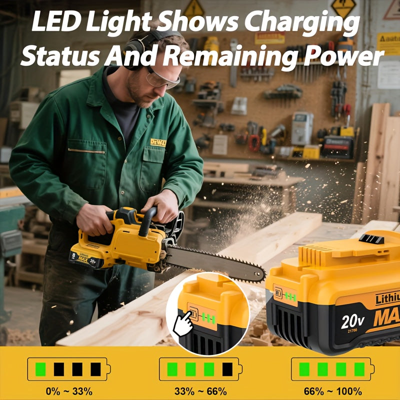 8.0Ah Dewalt 20V MAX Replacement Battery