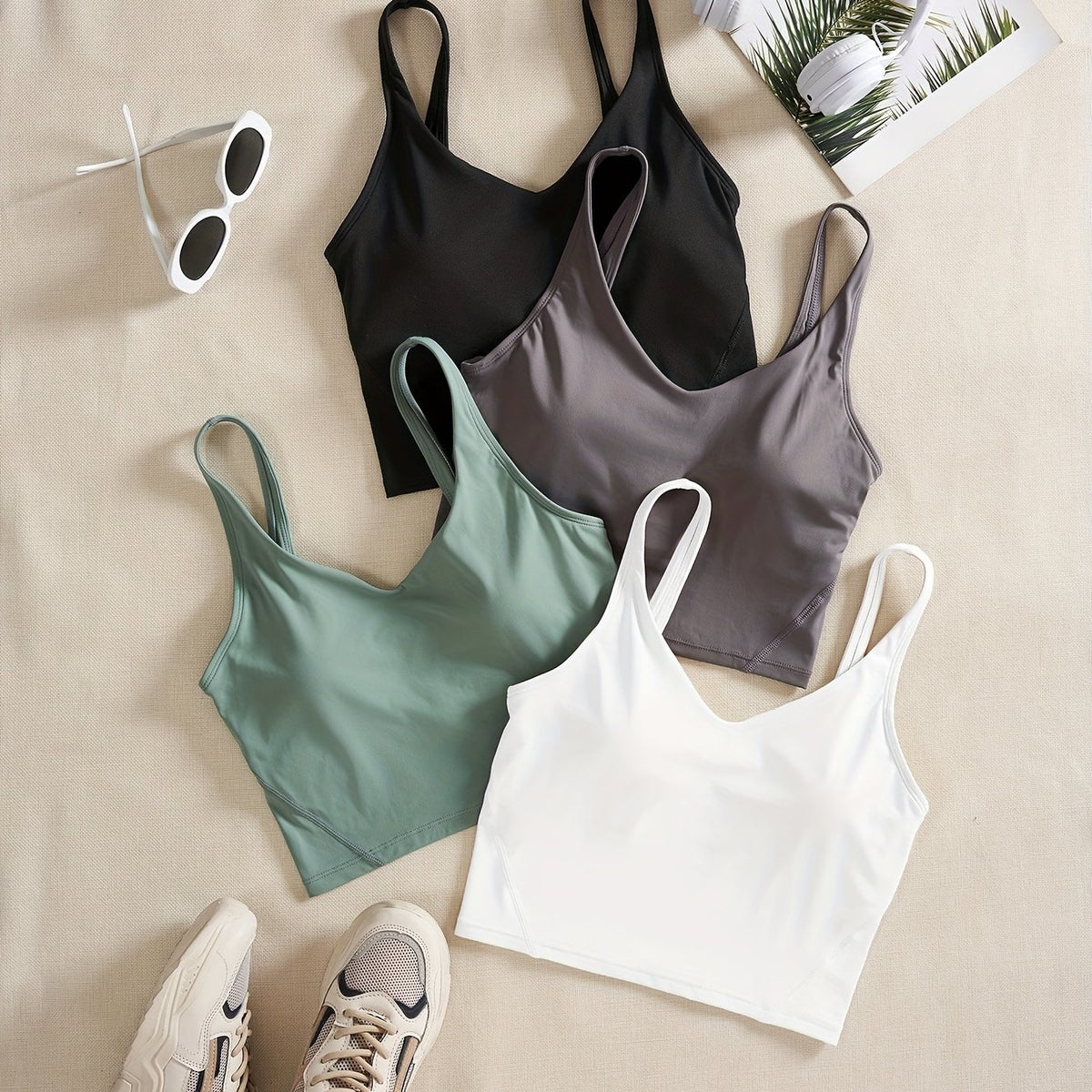 Women’s 4-Piece Sports V-Neck Tank Top by Snagg A Tank Top