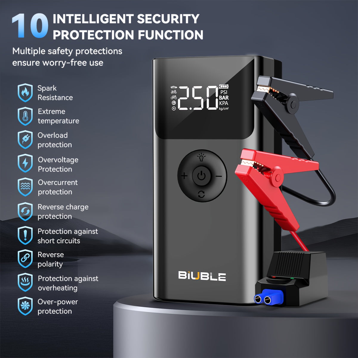 8000A Car Jump Starter with Air Compressor by Snagg A Jump Starter