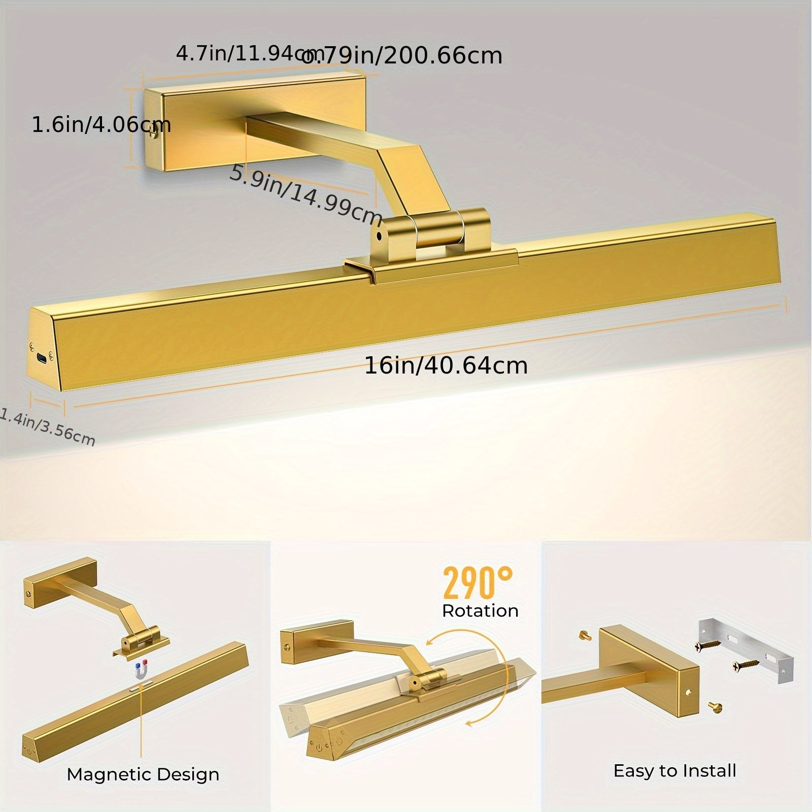 40cm Rechargeable LED Display Light by Snagg A Wall Light