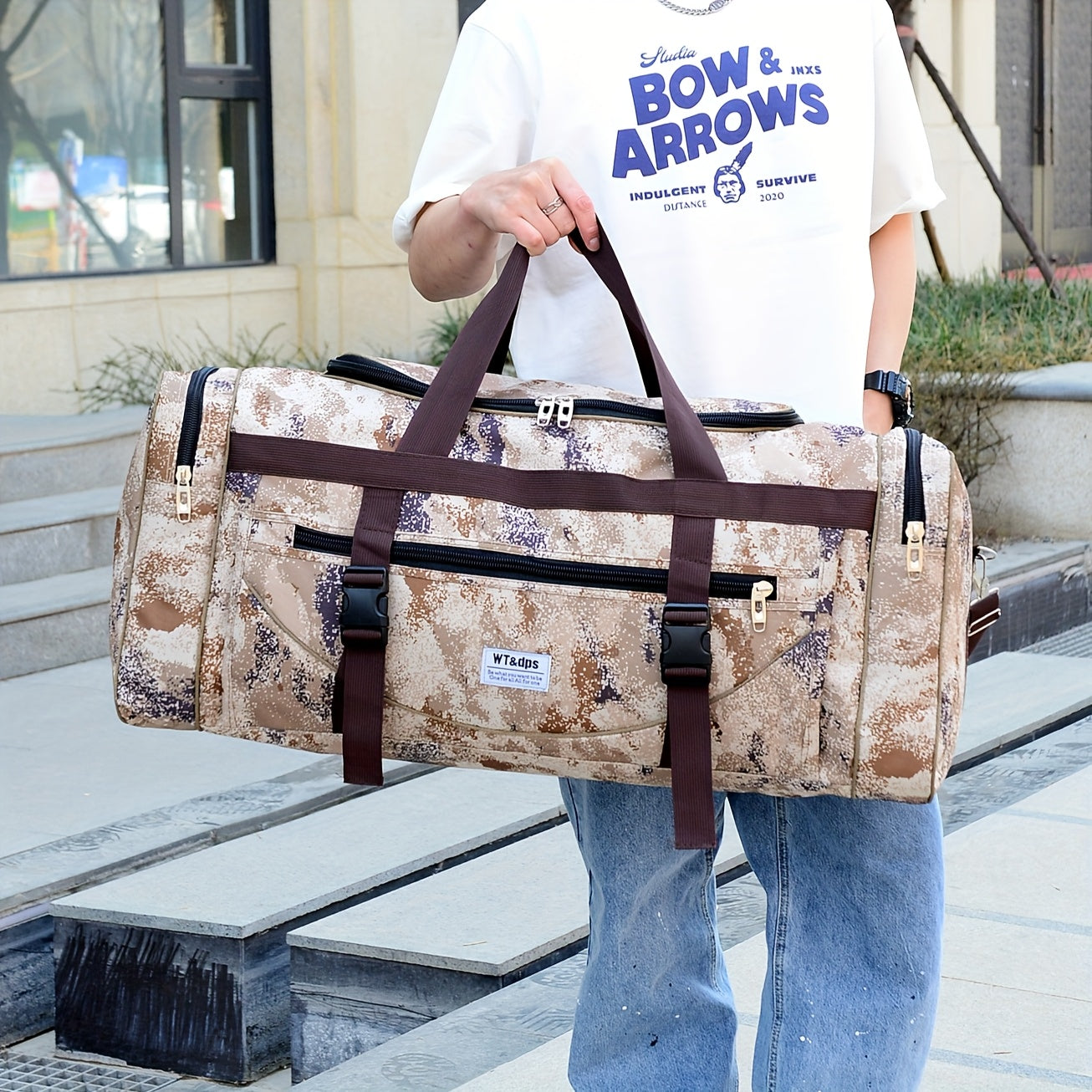 Large Camouflage Duffel Bag