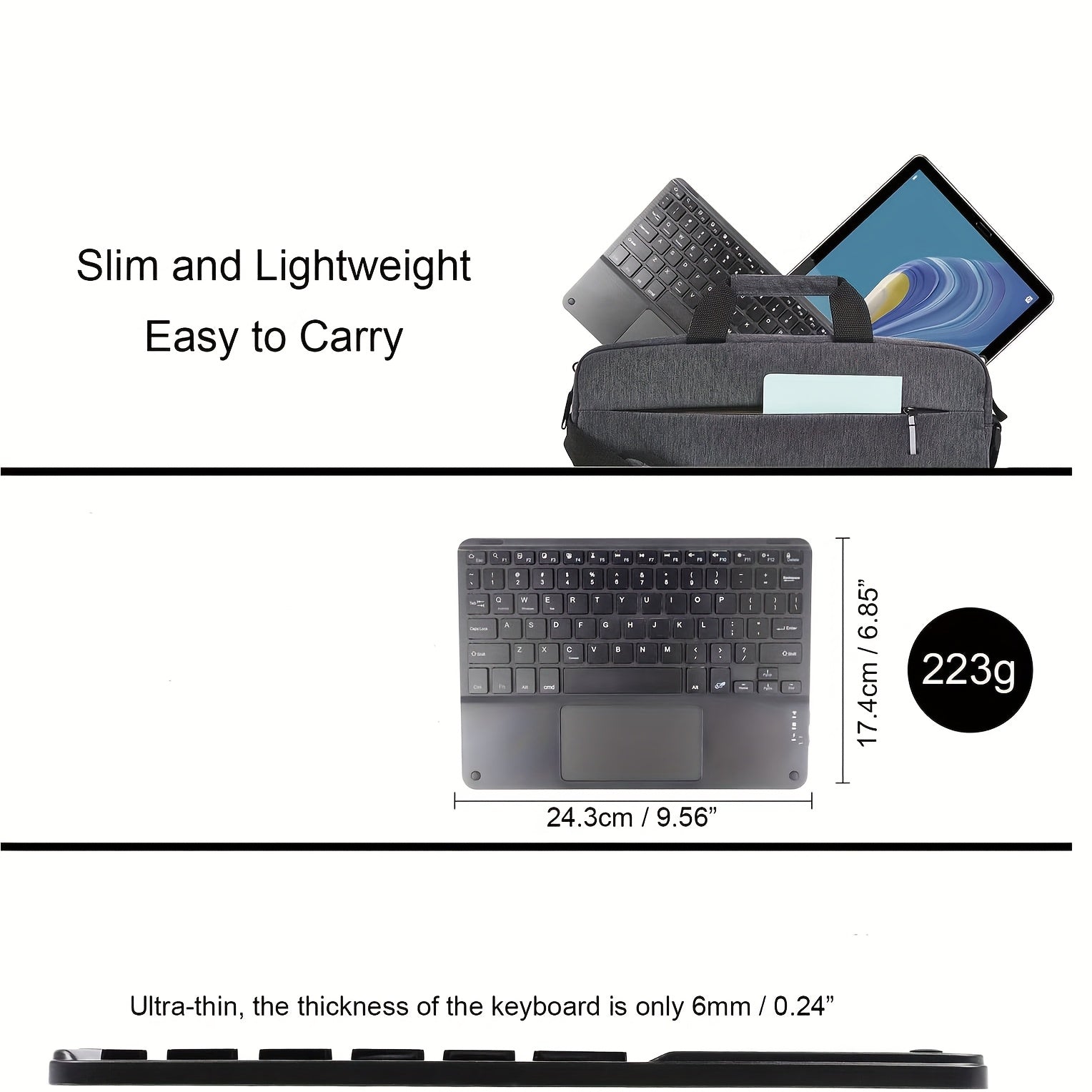 iPad Protective Case with Keyboard Suitable for iPad (A16) 11th/10th Generation (2025/2022) by Snagg A Wireless Keyboard