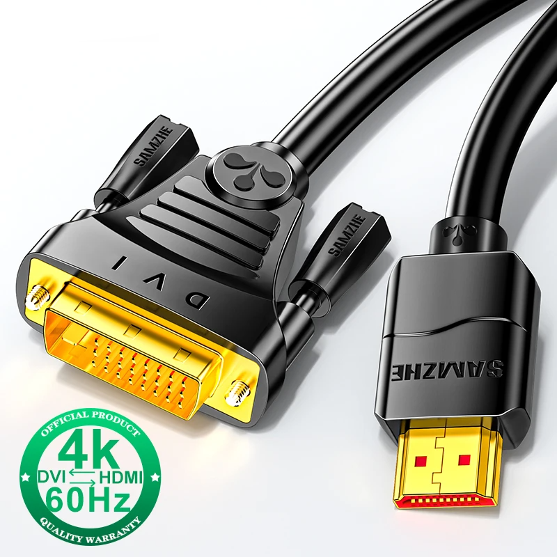 HDMI to DVI Cable 1080P/4K HD Converter Adapter for Xbox, PS4, TV Box, Projector & Monitor by Snagg An HDMI Cable