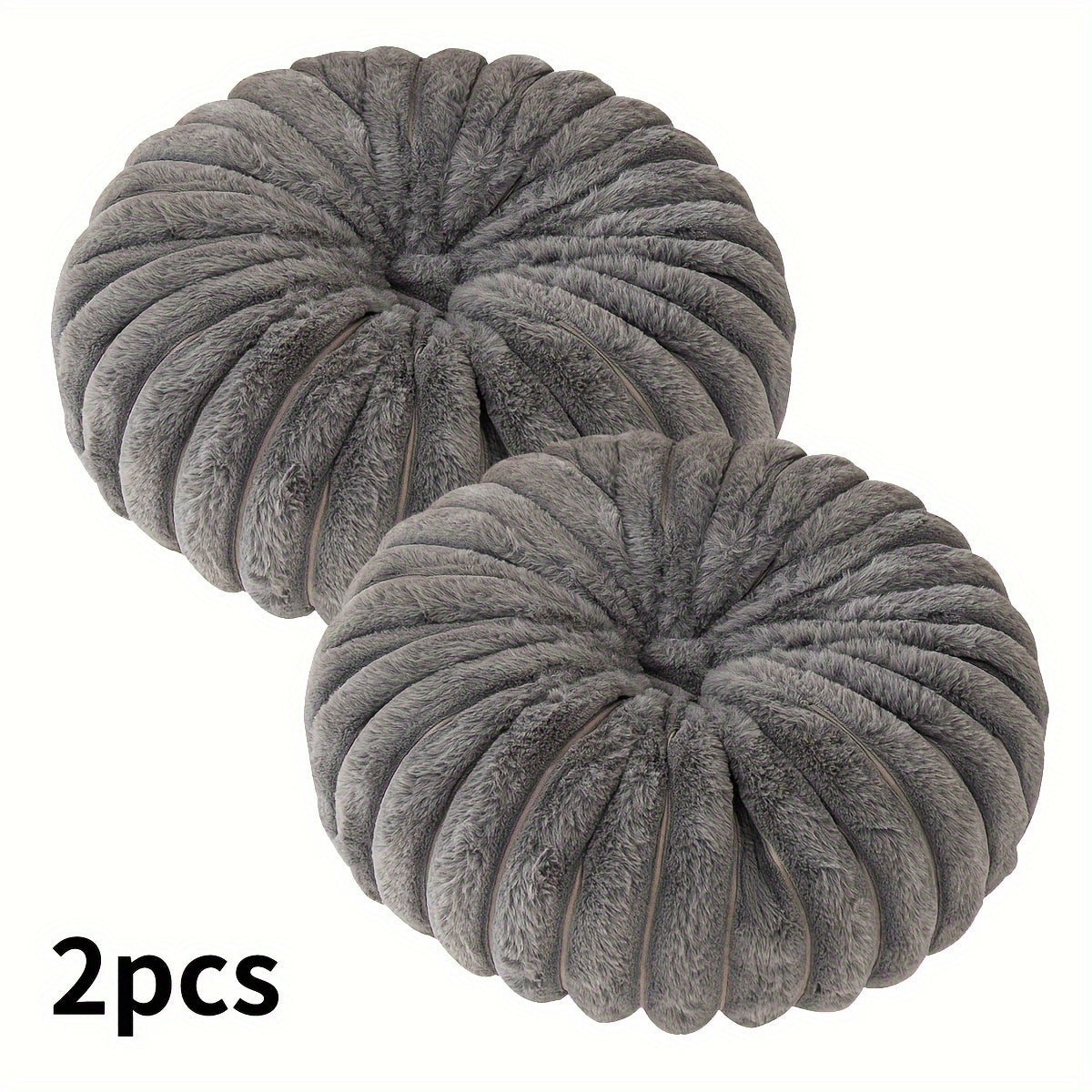 2pcs Plush & Cozy Round Throw Pillows by Snagg A Cushion
