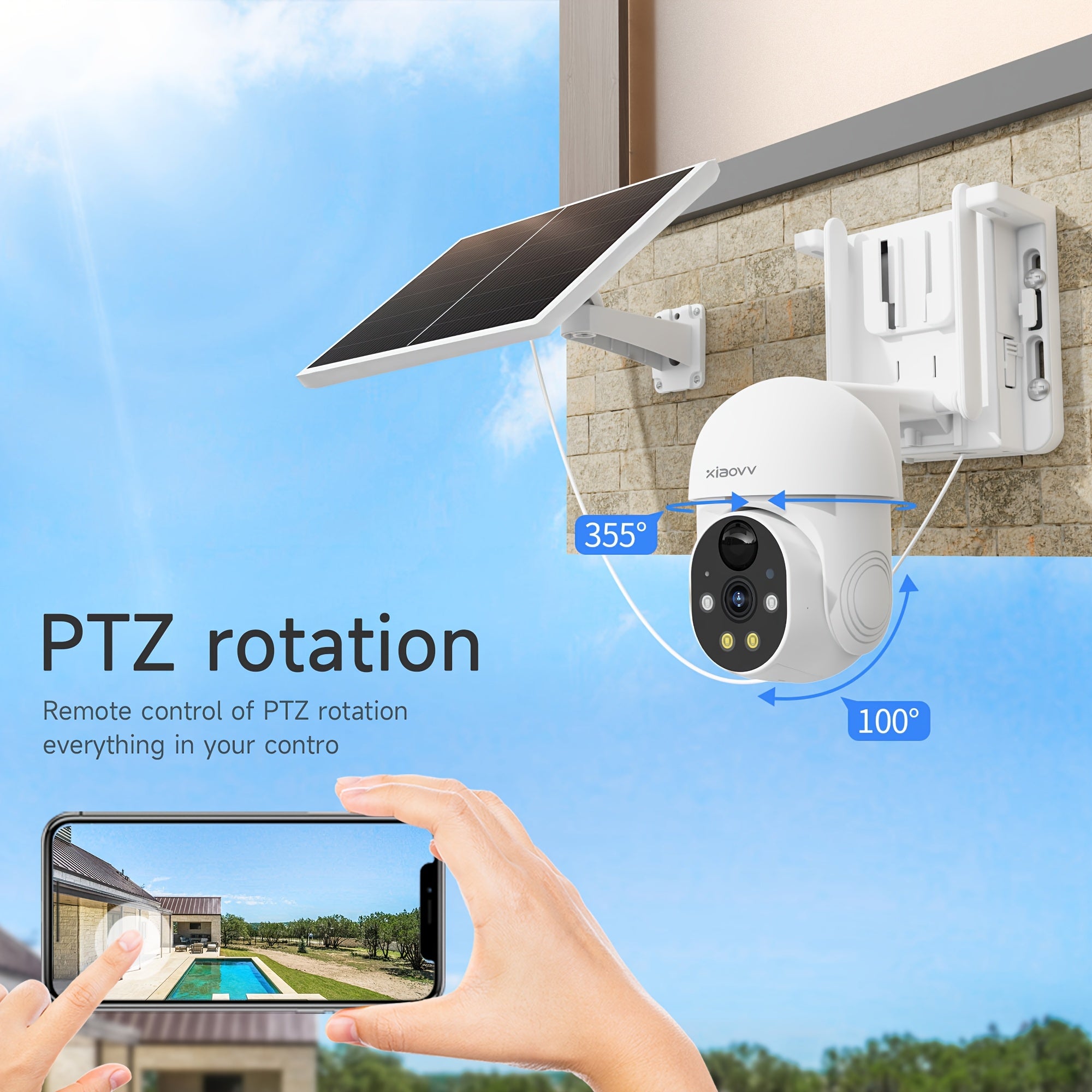 3 Pack 1080P Solar Powered Security Cameras by Snagg An Outdoor Camera