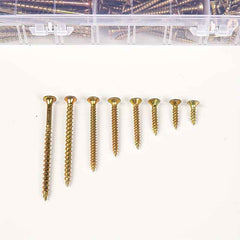650 Piece M4 Galvanized Screw Set (16–70mm Assorted Sizes) - Pcs combination set - Power Tools Gadget