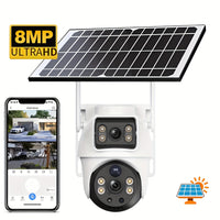 8MP 4K Dual Lens Solar Security Camera by Snagg An Outdoor Camera