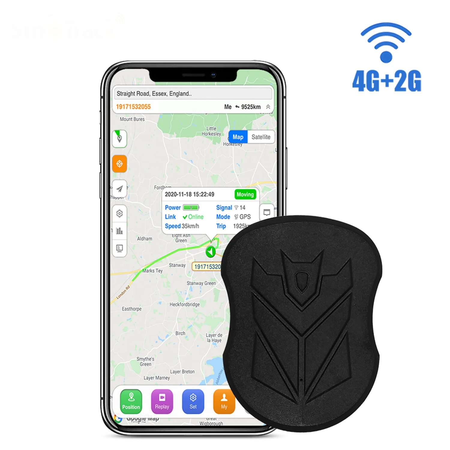 Waterproof GPS Tracker with 5000mAh Battery by Snagg A Tracker
