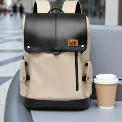 Leather Flip Backpack 20–35L – Business Commuter & School Laptop Rucksack