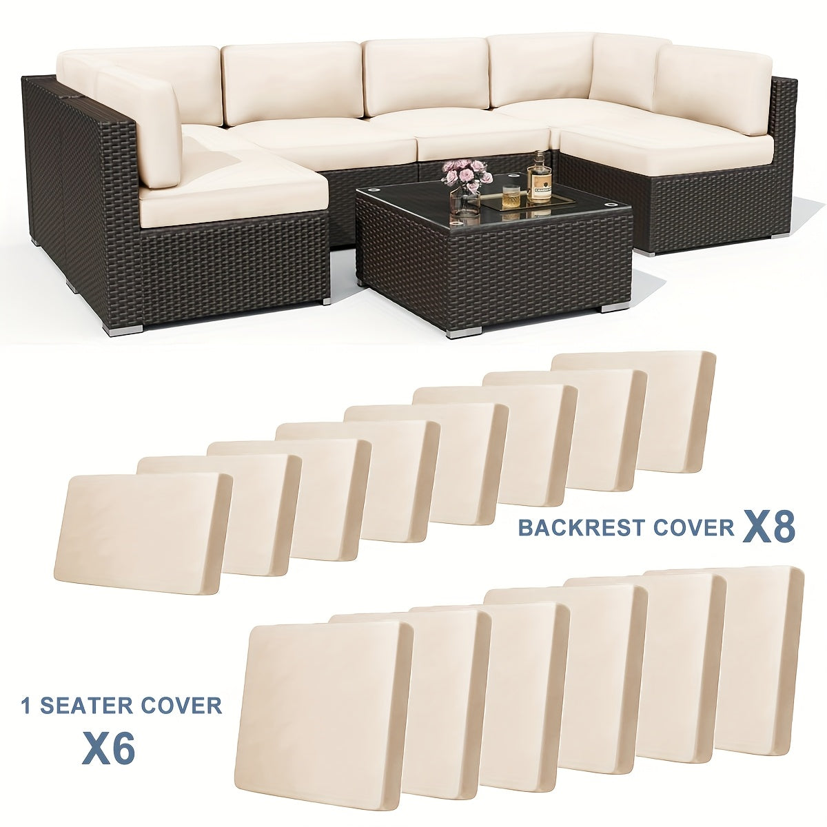 Outdoor Sofa Cushion Cover Set by Snagg A Cushion Cover