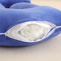 Crystal Velvet J-Shaped Pregnancy Pillow – Full Body Support by Snagg A Pillow