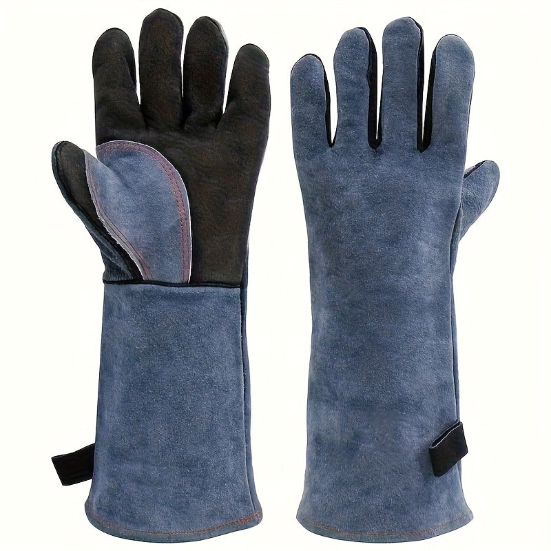 4 x Pair Genuine Leather Welding Gloves