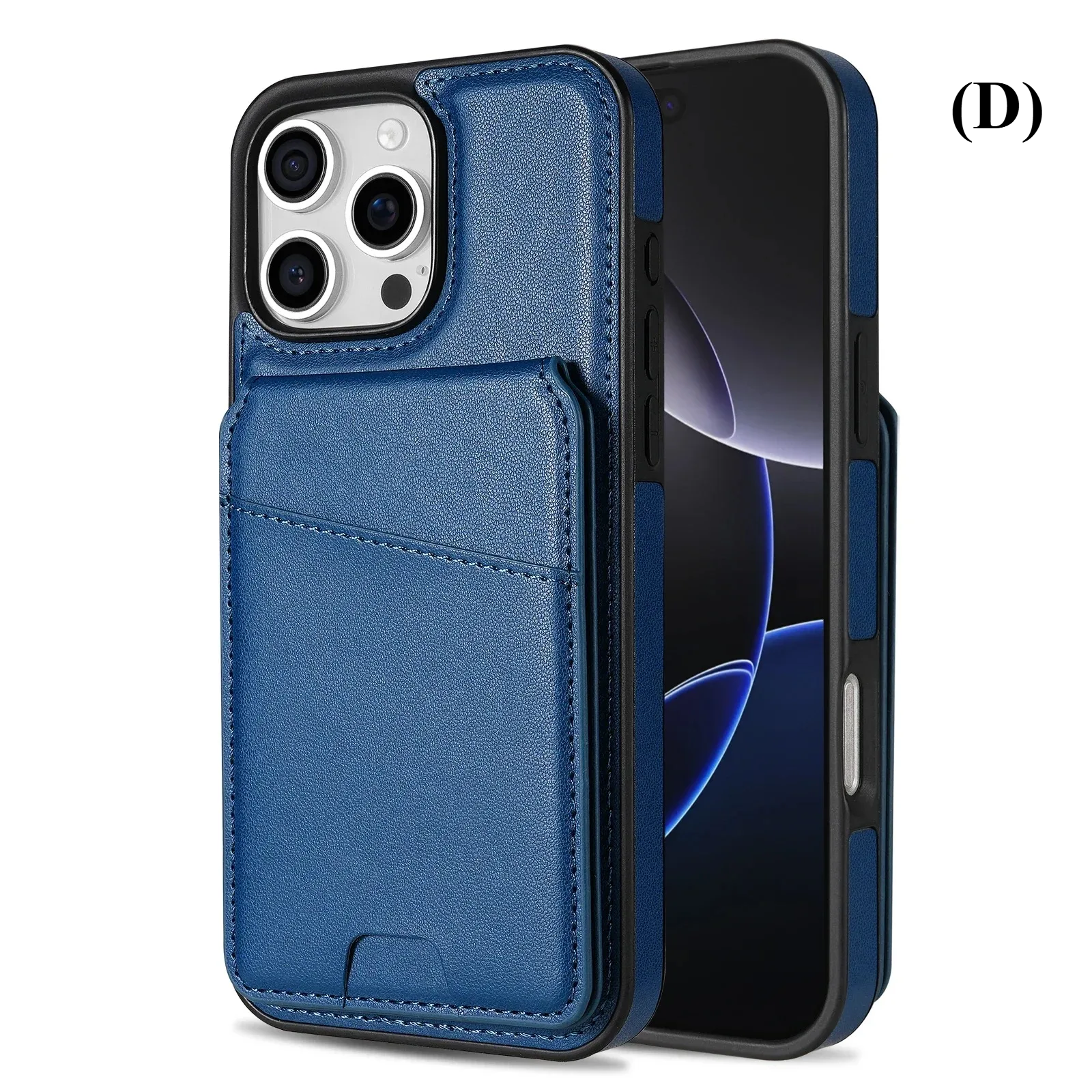 2 in 1 Detachable Card Pocket Magsafe Case – for iPhone 15 Series - D - Blue / Phone Cases & Covers