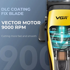 Professional 11000 RPM Vector Motor Clipper – High Velocity DLC Precision System with Modular Replacement Body