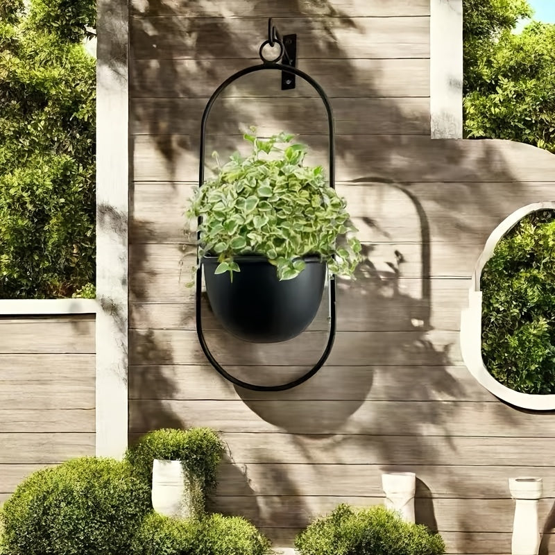 Vintage Black Metal Wall Planter by Snagg A Pot